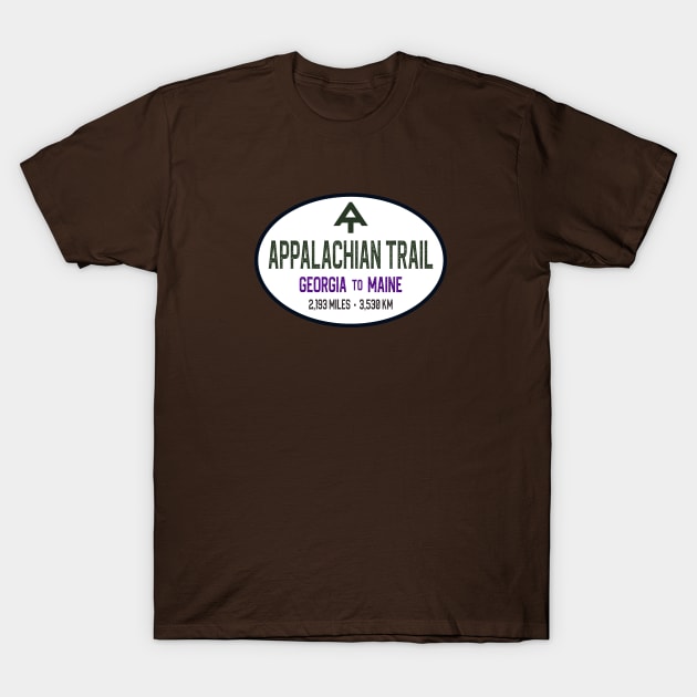 Appalachian Trail - Georgia to Maine - White Oval T-Shirt by TGKelly